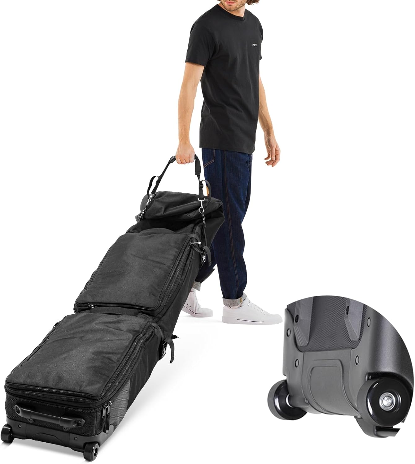 Travel-Friendly 900D Waterproof Ski Bag - Fits up to 210CM Snowboard