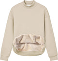 Gihuo Women's Mockneck Sweatshirt Winter Warm Fleece Sherpa Lined