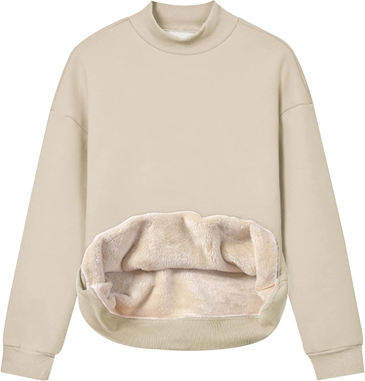 Gihuo Women's Mockneck Sweatshirt for Winter Warmth and Style