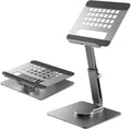 360 Rotating Tablet Stand - Adjustable iPad Holder for Desk (Charcoal