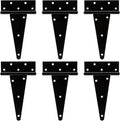 8 Inch T-Strap Heavy Duty Shed Door Hinges - Rustproof Gate Strap