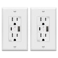 USB C Wall Outlet with 36W Power Delivery - Dual USB