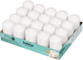 White Pillar Candles 2x3 in 20 Pack - Long Burn, Dripless Ambiance