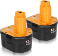 2Pack 12V 4.5Ah Ni-MH Replacement Battery for DeWalt - Long Run Time