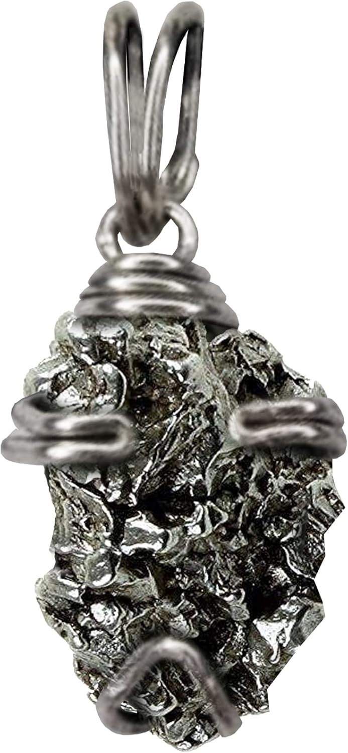 Campo Del Cielo Meteorite Pendant in Unique Wire Prong Setting