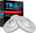 TRQ Front Performance Brake Rotors Set - Premium G-Coated Replacement