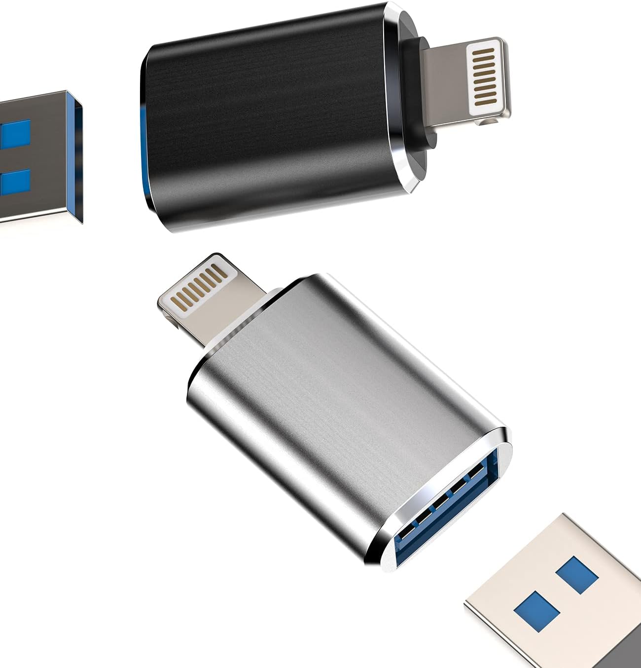 HOYULLI 2Pack Lightning to USB Adapter - Connect More!