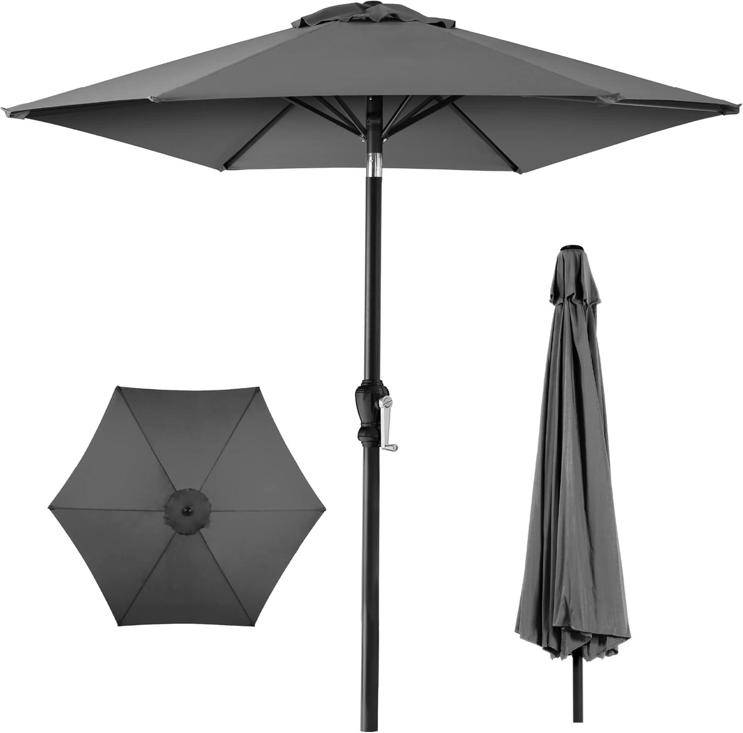 10ft Outdoor Steel Polyester Market Patio Umbrella for Sun