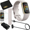 Fitbit Charge 5 Advanced Fitness & Health Tracker - White Lunar