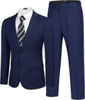 COOFANDY Men's 2 Piece Suit Regular Fit 2 Button Tuxedo - Versatile