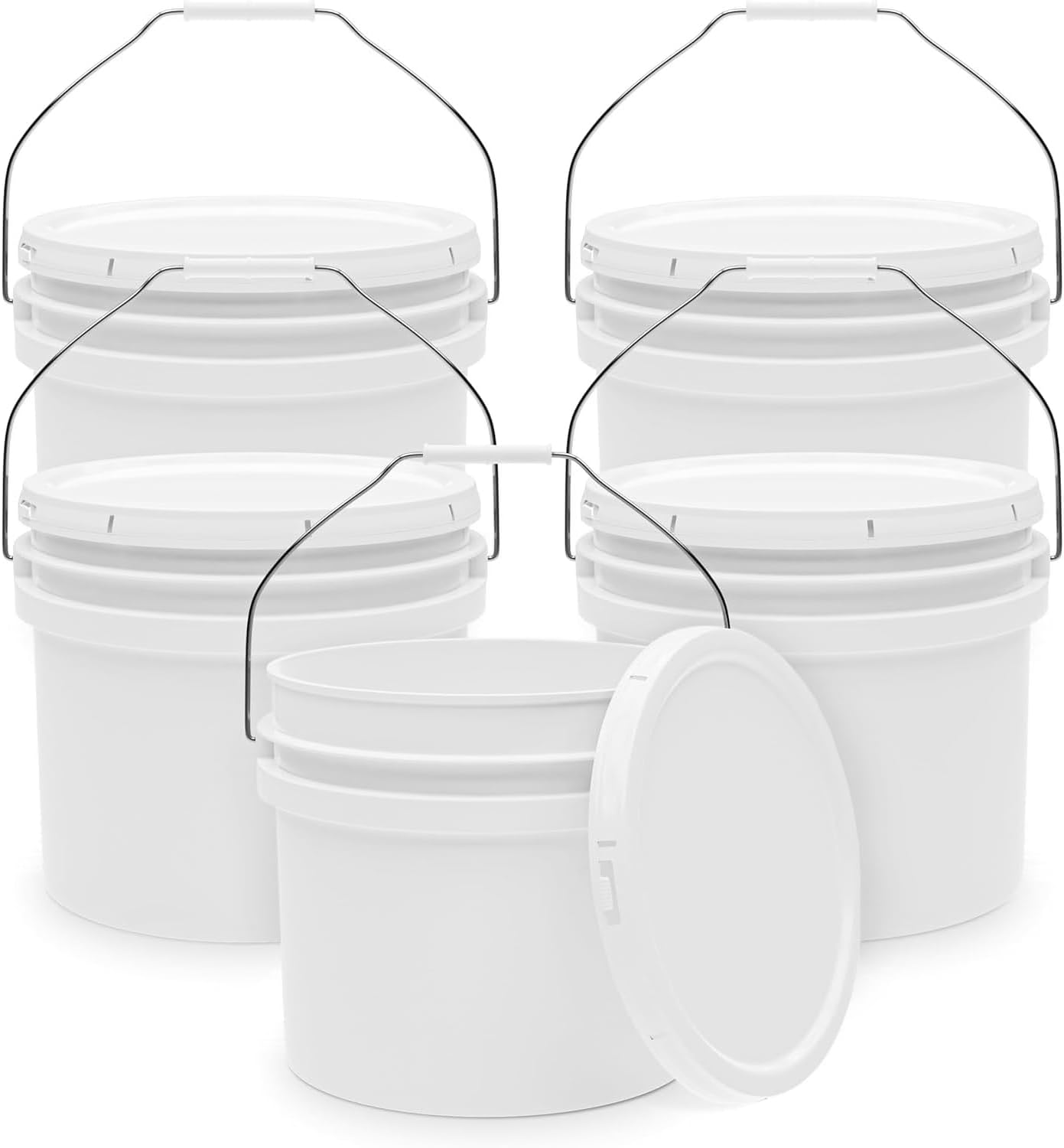 3.5-Gallon Heavy-Duty Bucket with Lid for Multi-Use Storage