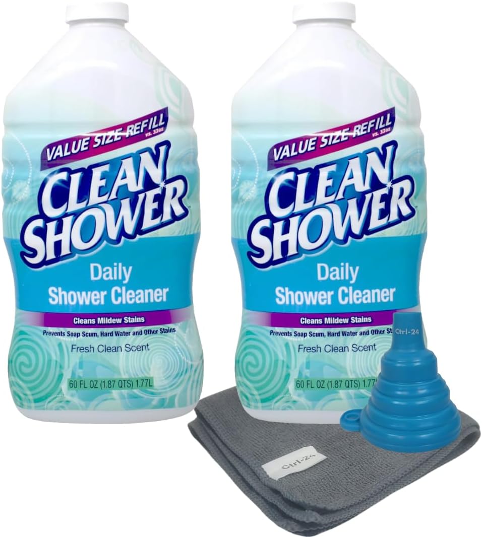Clean Shower Daily Shower Cleaner Refill 60oz Bundle Pack