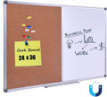 36 in x 24 in Cork & Dry Erase Board - Magnetic Combo for Office