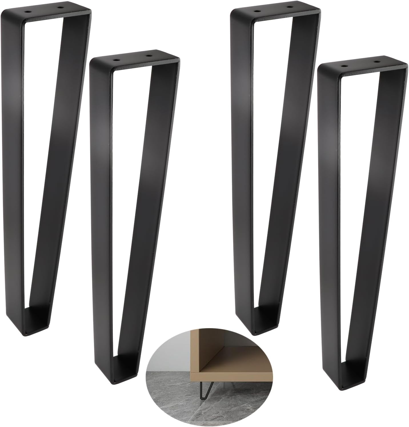 16 Inch Trapezoid Furniture Legs for DIY Projects and More