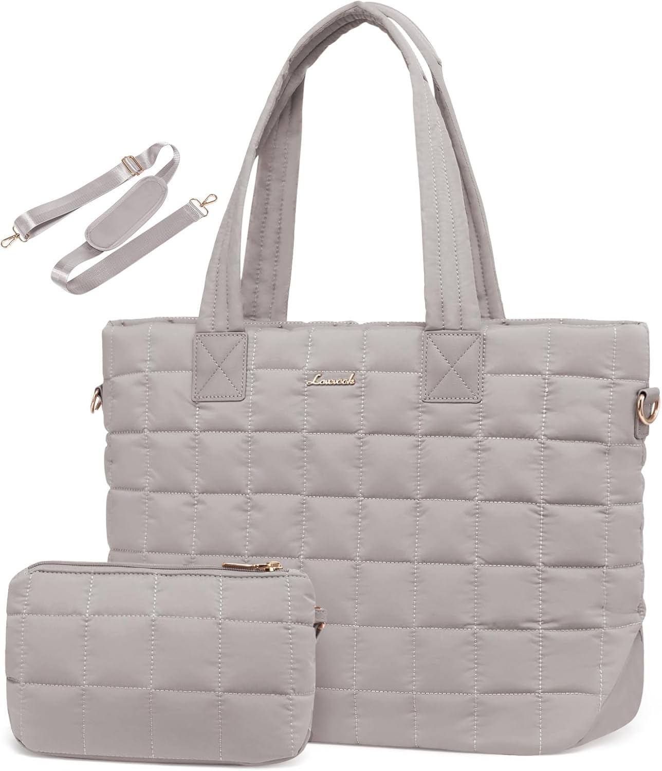 LOVEVOOK Large Puffer Tote Bag for Women - Stylish & Durable