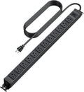 360 Rotating 12 Outlet Mountable Power Strip - Heavy Duty Surge