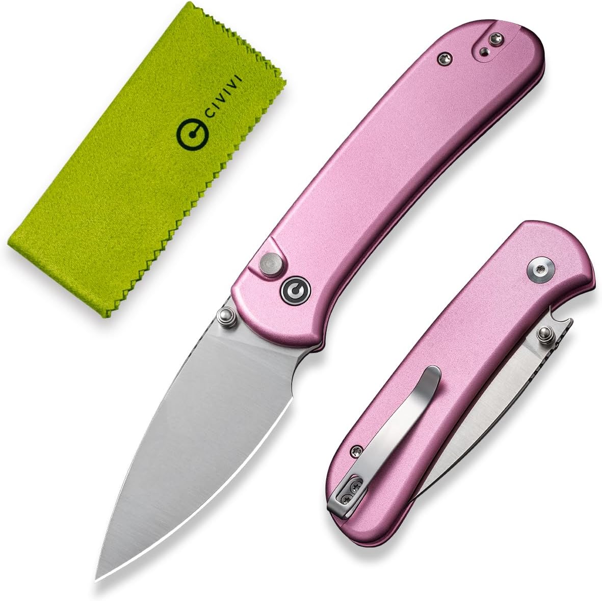 CIVIVI Qubit Pink Pocket Knife for EDC and Utility Use