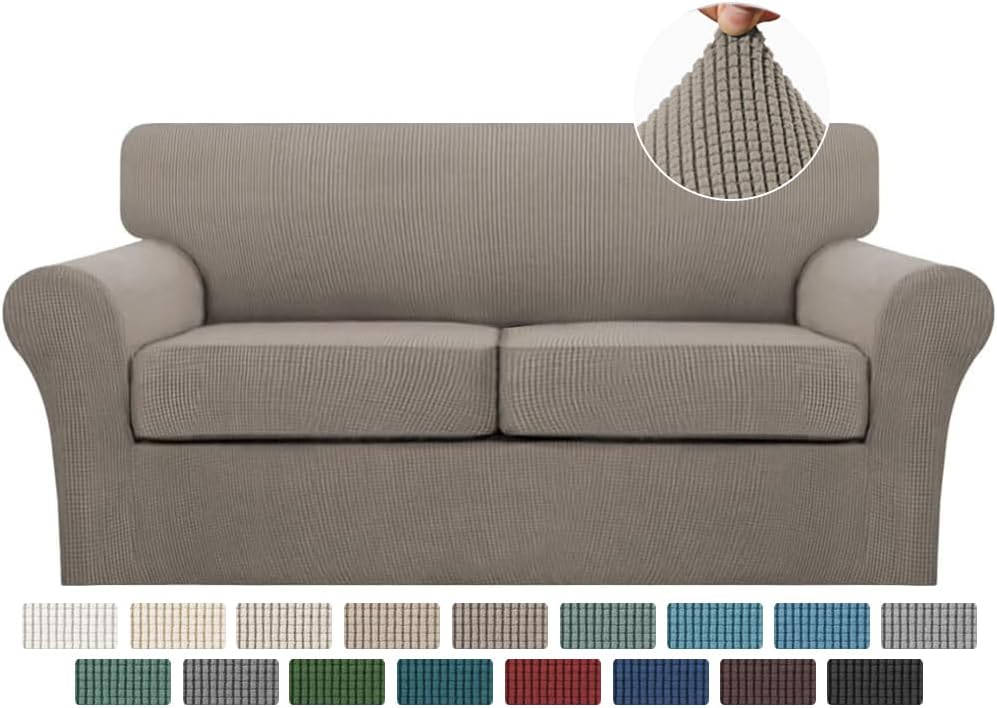 Turquoize 3 Piece Sofa Covers for 2 Cushion Couch Slipcover
