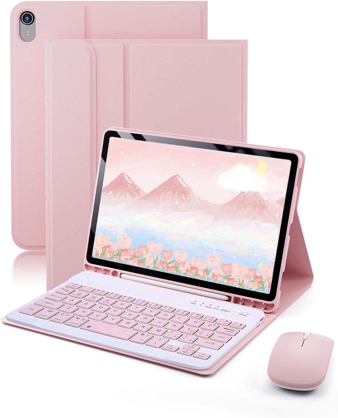 Keyboard Case for iPad Mini 7 & Mini 6 with Mouse and Holder
