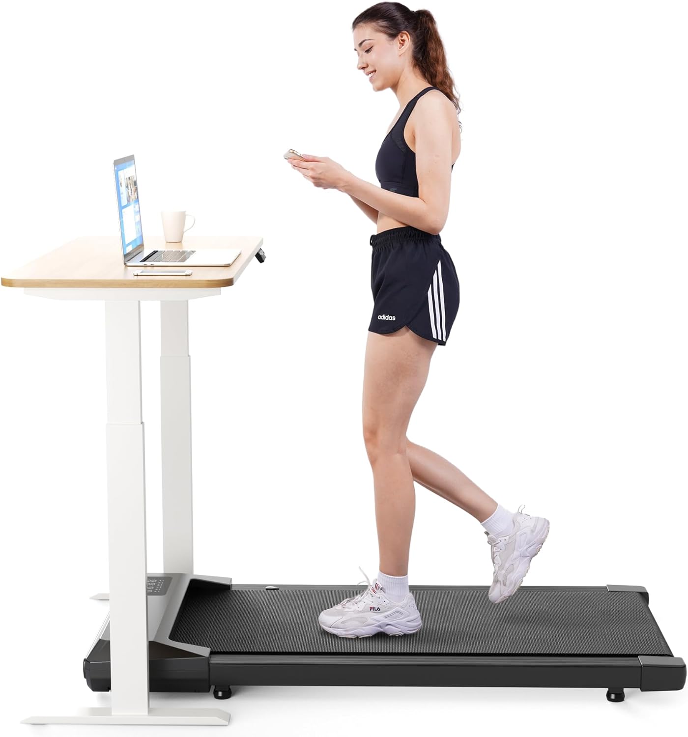 DeerRun Walking Pad 2024 Upgrade Smart Under Desk Treadmill