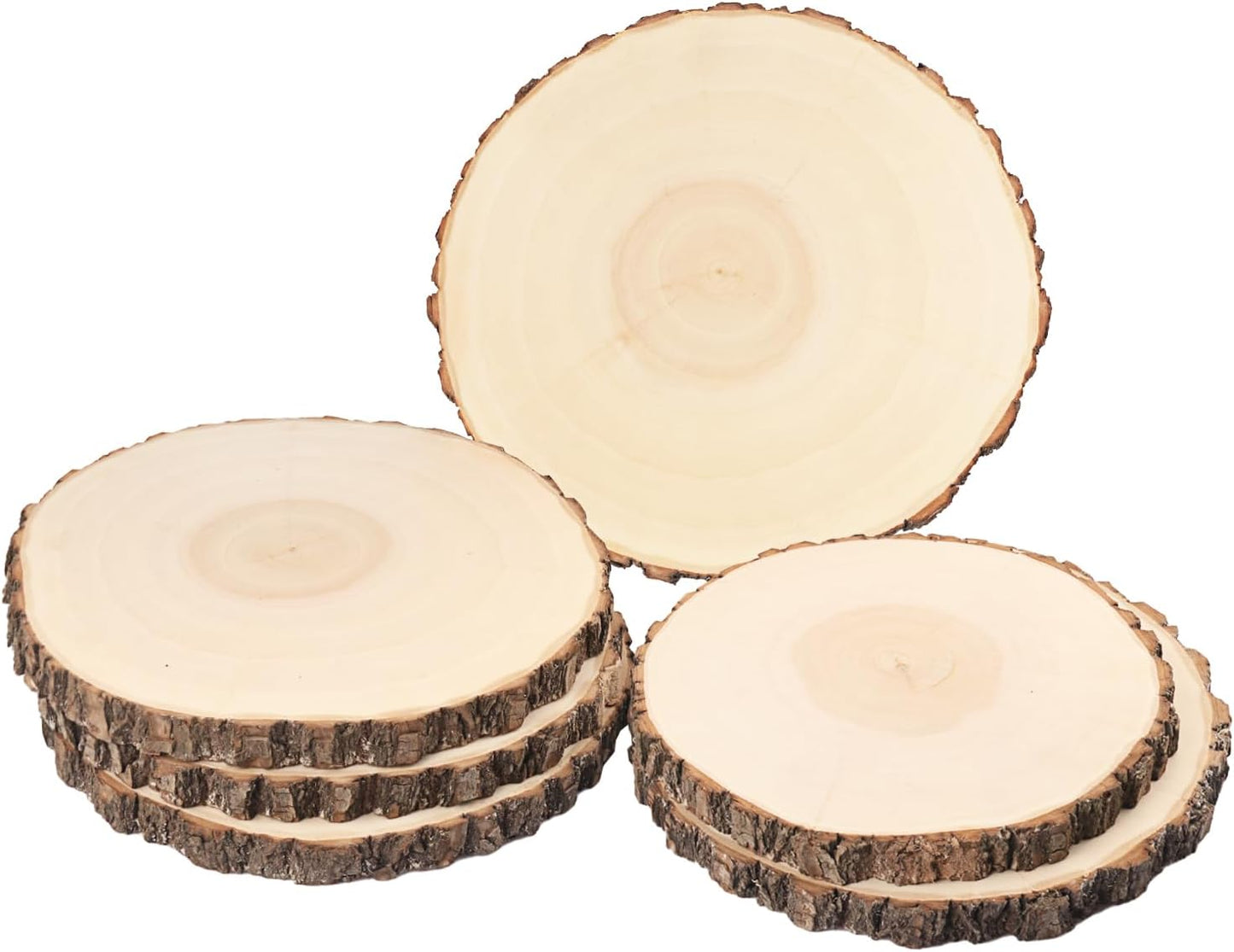 Natural Wood Slices for DIY Crafts and Rustic Decor Projects