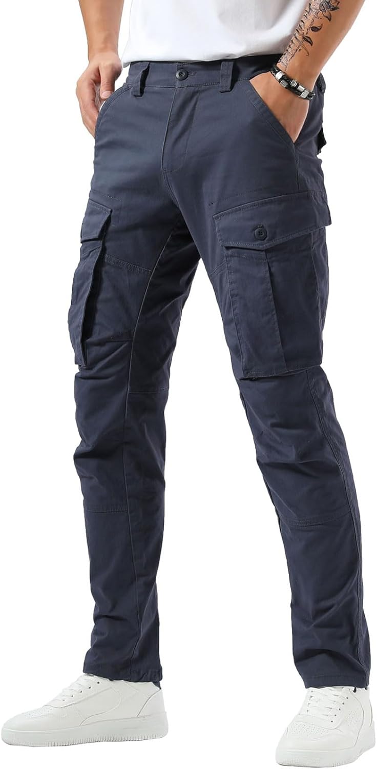 Pacific Blue Cargo Pants for Men with Articulated Knees
