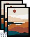 Black 14x18 Picture Frame Set of 3 - Simple Collage Frames