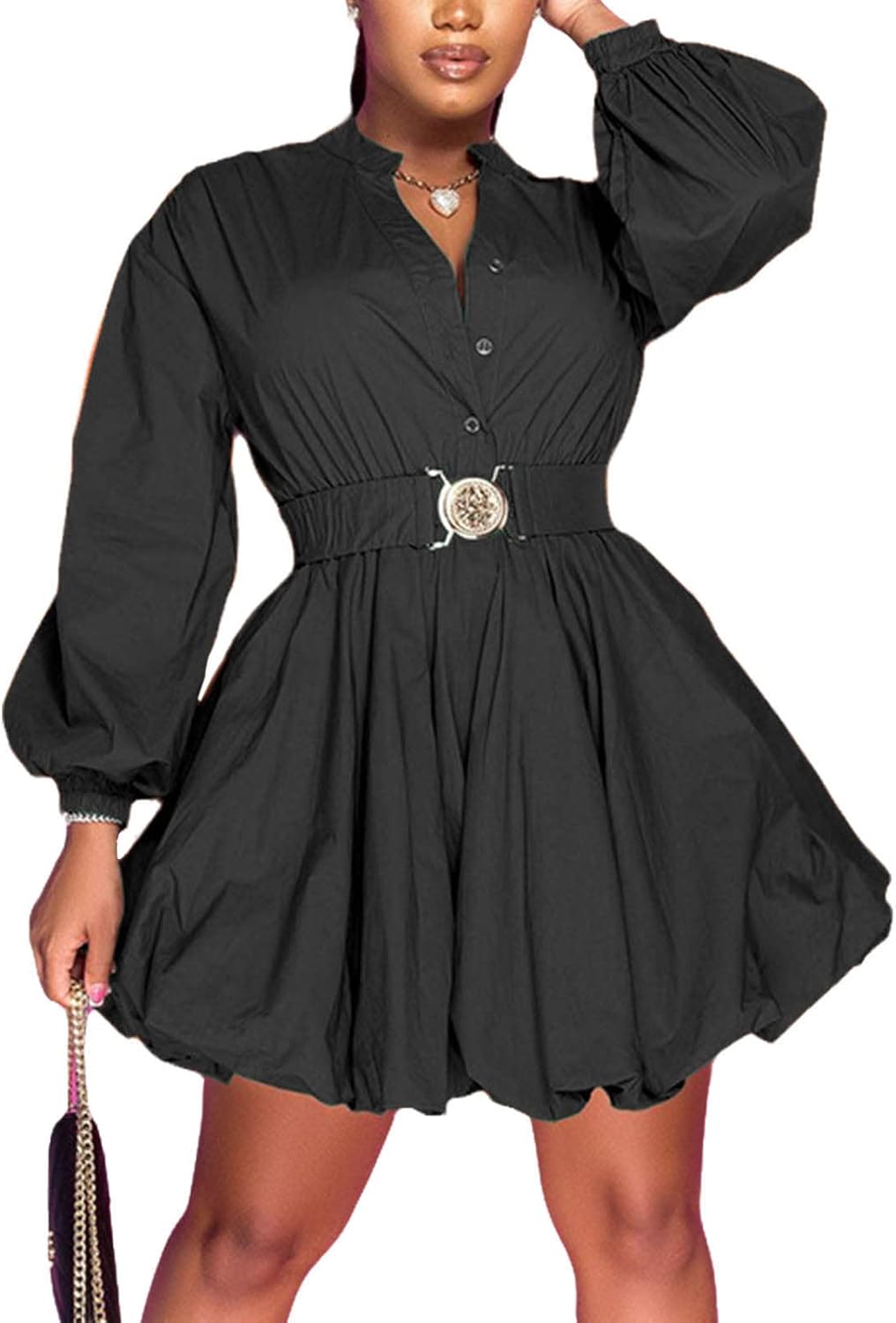 Uni Clau Womens Button Down Shirt Dress for Casual Elegance