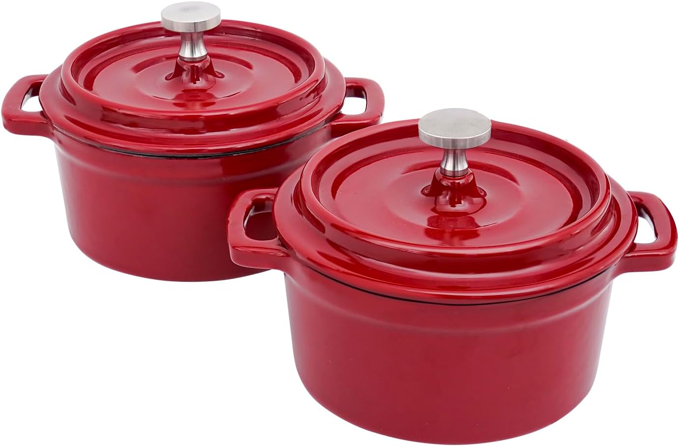 Mini Cocotte 24 oz Cast Iron Dutch Oven for Garlic Roasting