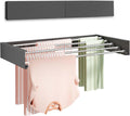 Wall Mounted Clothes Drying Rack 32in - Foldable Indoor Space Saver
