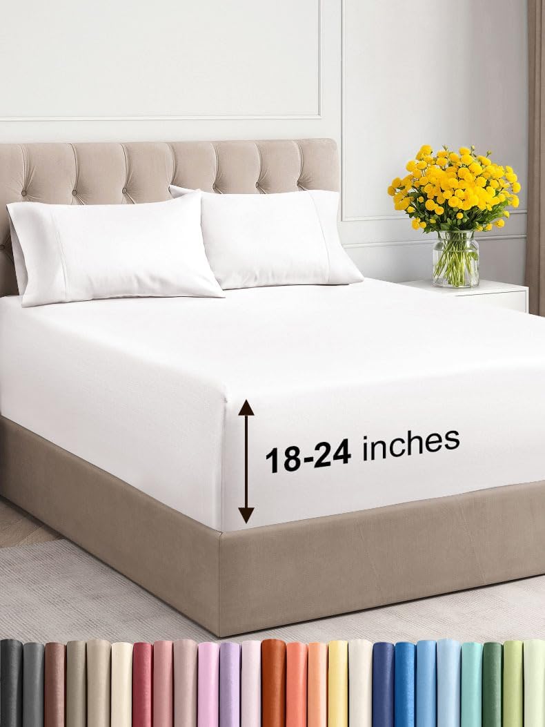 Extra Deep Twin Sheet Set by CGK Unlimited for Comfort