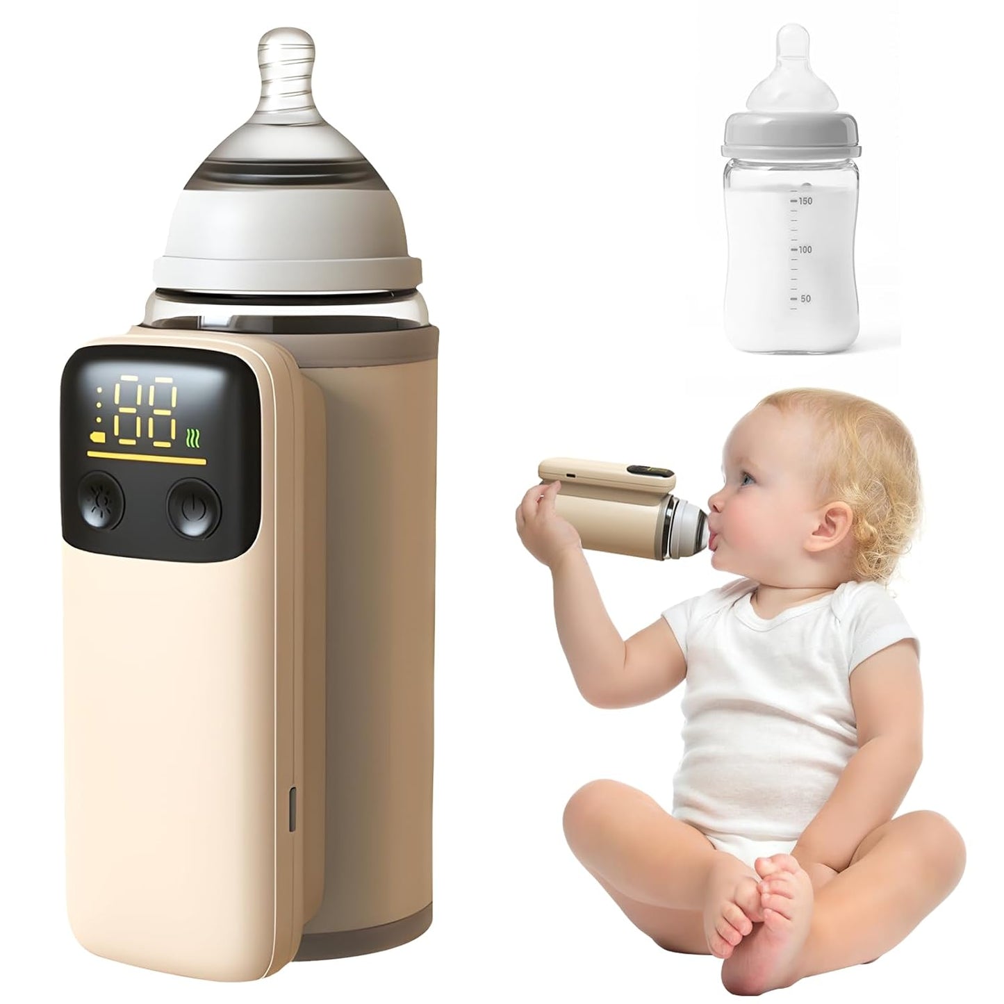 Portable Bottle Warmer: Keep Milk Warm 5H On-the-Go