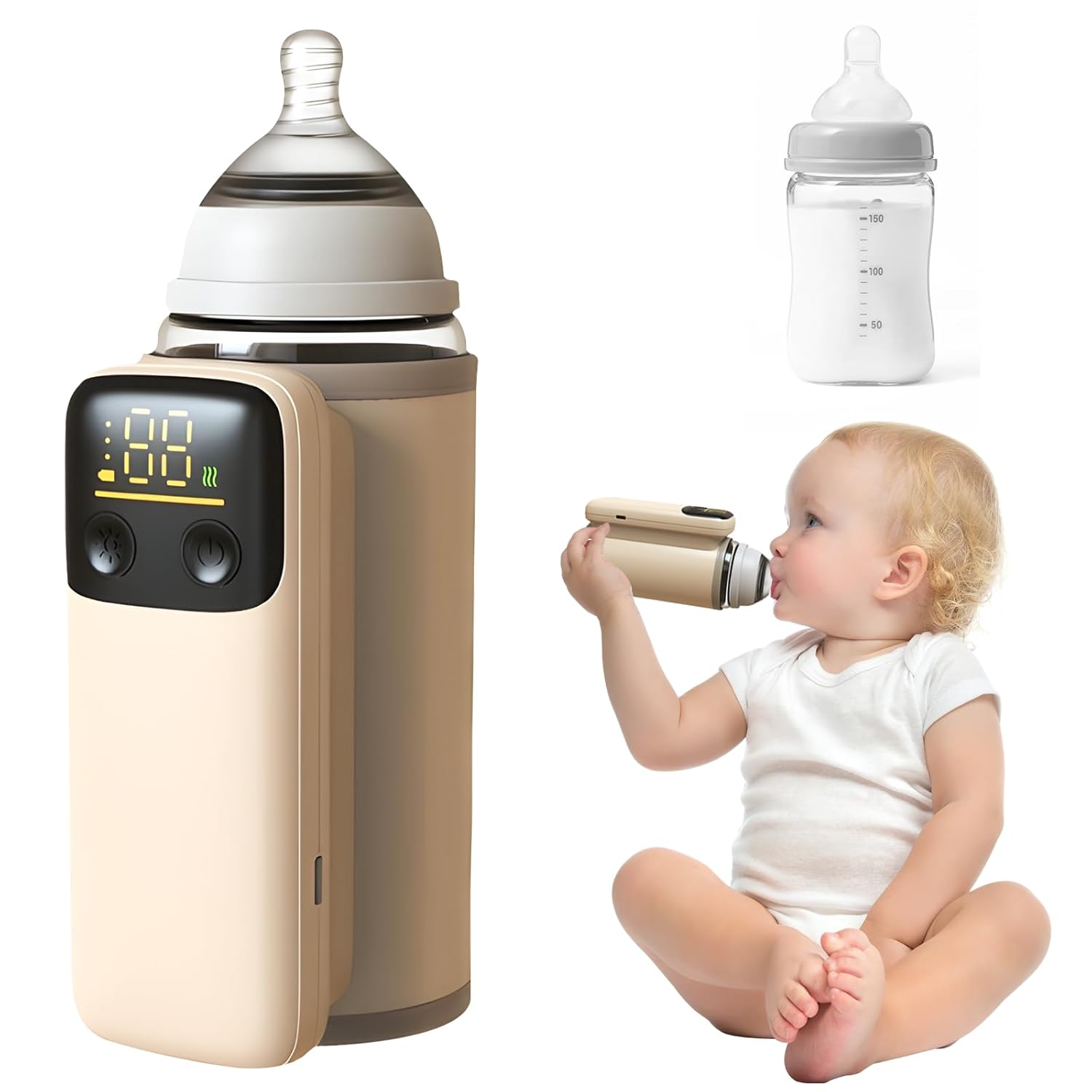 Portable Bottle Warmer: Keep Milk Warm 5H On-the-Go
