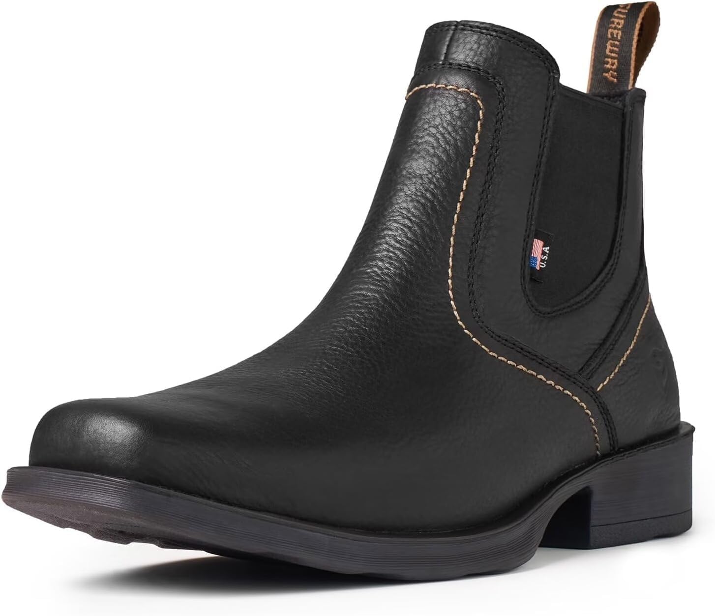 SUREWAY Mens Western Chelsea Cowboy Boots for All-Weather Use