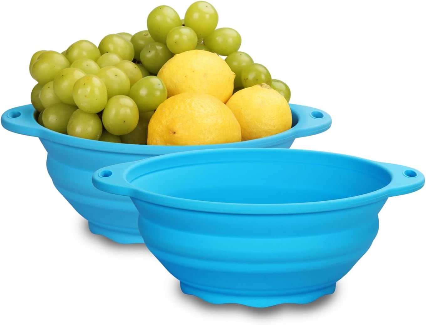Compact & Flexible Silicone Camping Bowls 2 PACK