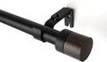Adjustable 1 Wood Curtain Rod - Heavy Duty Decor, Dark Grain