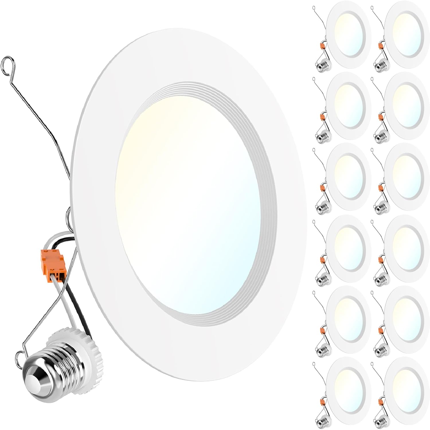 Brighten Your Space with 12 Pack 6 Inch LED Recessed Lights