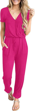 Jumpsuits for Women Casual Short Sleeve Romper - Comfortable Travel