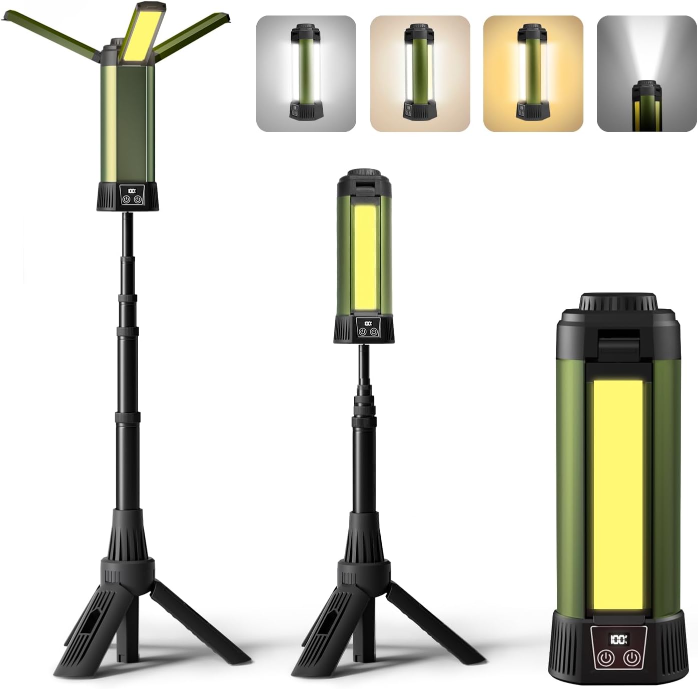 Rechargeable Camping Light with Stand: 2000 Lumen Work Light