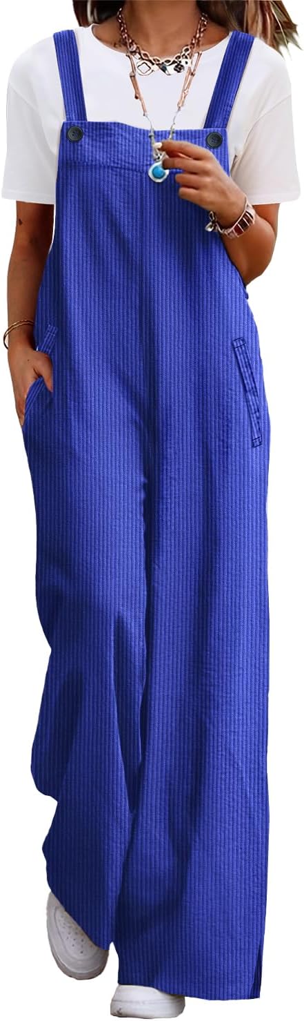 YESNO Women's Casual Corduroy Overalls for Stylish Comfort