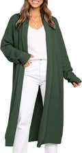 Long Cardigan Sweaters for Women - Oversized Open Front Knit Coat