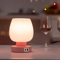 Touch Bedside Table Lamp Pink Small - 3-Way Dimmable USB Charging