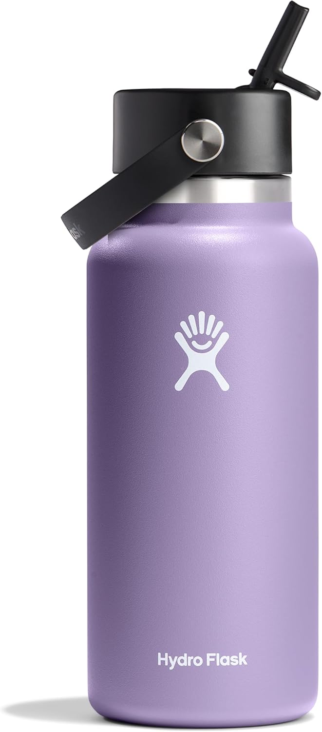 Hydro Flask 32 Oz Wide Mouth Water Bottle with Flex Straw Cap