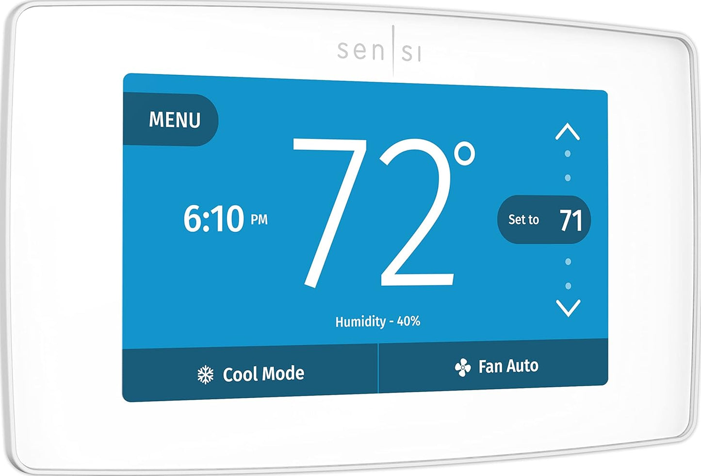Sensi Touch Wi-Fi Smart Thermostat with Color Display Features