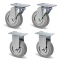 4 Inch Casters Set of 4 Heavy Duty Caster Wheels with Swivel - Silent