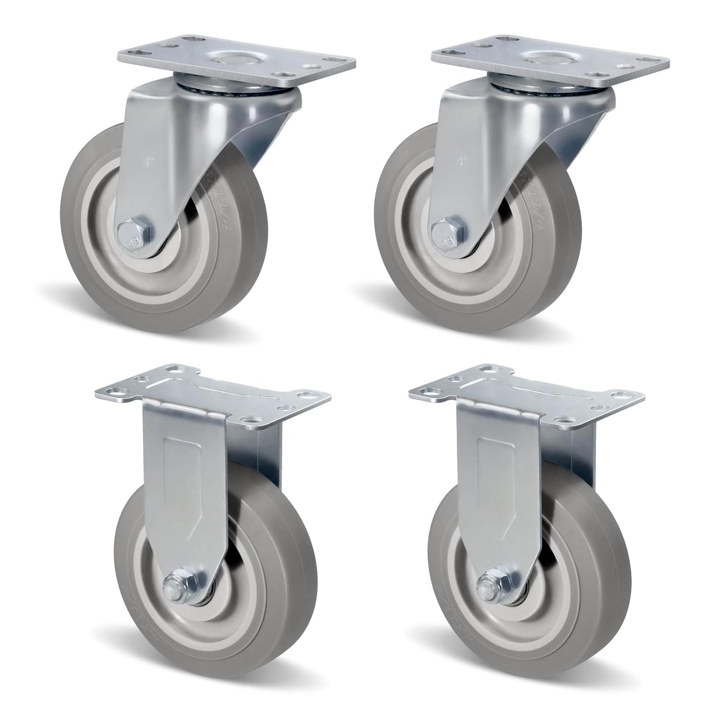 4 Inch Heavy Duty Caster Wheels Set of 4 for Cart Furniture