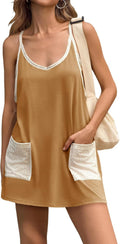 Womens Tennis Athletic Dress Mini Romper - Built-In Shorts Summer