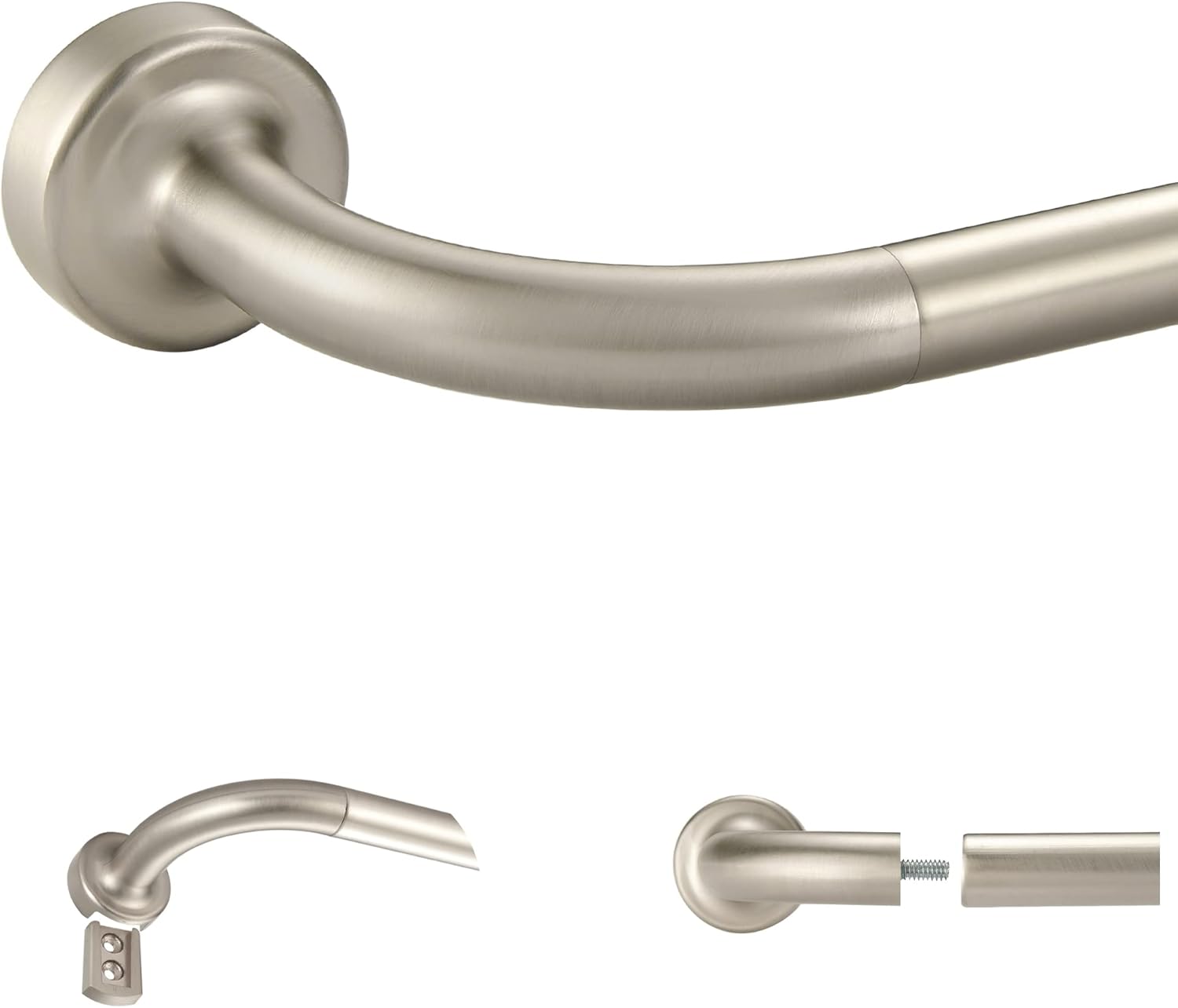 Brushed Nickel Disc Curtain Rods for Stylish Window Treatments