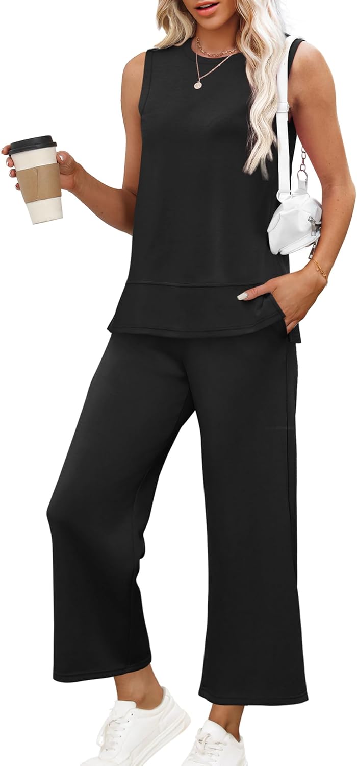 XIEERDUO Women's 2 Piece Outfits for Summer Travel Comfort