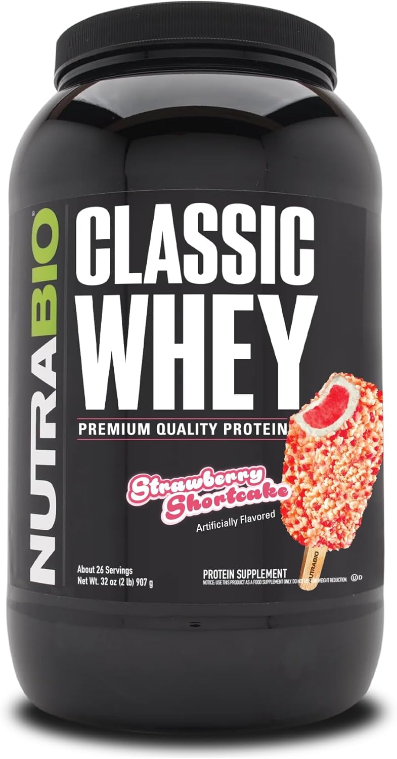 NutraBio Classic Whey Protein Powder - 25g Protein Per Scoop